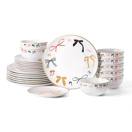 Stone Lain Rosie 24-Piece Dinnerware Set Porcelain, Service for 8, Multicolored