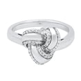 thumbnail image 2 of Dazzlingrock Collection Round White Diamond Love Knot Promise Ring for Women (0.25 ctw, Color I-J, Clarity I2-I3) in 925 Sterling Silver, Size 6, 2 of 5