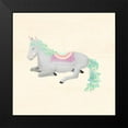 thumbnail image 2 of Noonday Design 20x20 Black Modern Framed Museum Art Print Titled - Unicorn Pastel IV, 2 of 5