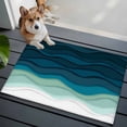 thumbnail image 4 of Rectangle Area Rug 2x3ft,Abstract Waves Gradient Green Washable Carpet Non-Slip Runner Accent Rugs Indoor Floor Mat for Bedroom Living Room Decor,Ocean Ripple Seamless, 4 of 9