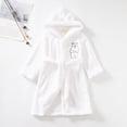 thumbnail image 7 of NOLDARES Girls Boys Fleece Hooded Robes Kids Warm Bath Robe for Girls Soft Fuzzy Bathrobe,White,7-8 Y, 7 of 7