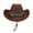 Z9-Brown, variant on XINPING Women's Western Straw Cowboy Sun Hat, Wide Brim UV Protection Beach Vacation Hat with Beaded Band and Adjustable Chin Strap for Outdoor Activities