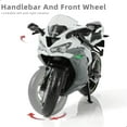 thumbnail image 4 of CHUNYAN 1:12 Motorcycle Model Toy for Kawasaki Ninja ZX-6R Metal Die-cast with Plastic Motorcycle Model No Assembly Required Mini Finished Moto Gift for Adult(Green), 4 of 6