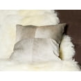thumbnail image 3 of Natural Torino Cowhide Pillow 18x18 Gold Tan Quattro Design, 3 of 3