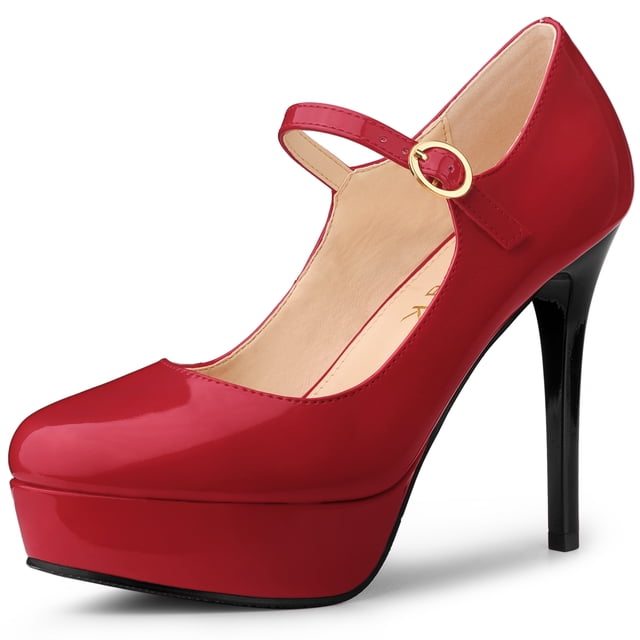 Zapatos de tacón de aguja Allegra K Rojo 40