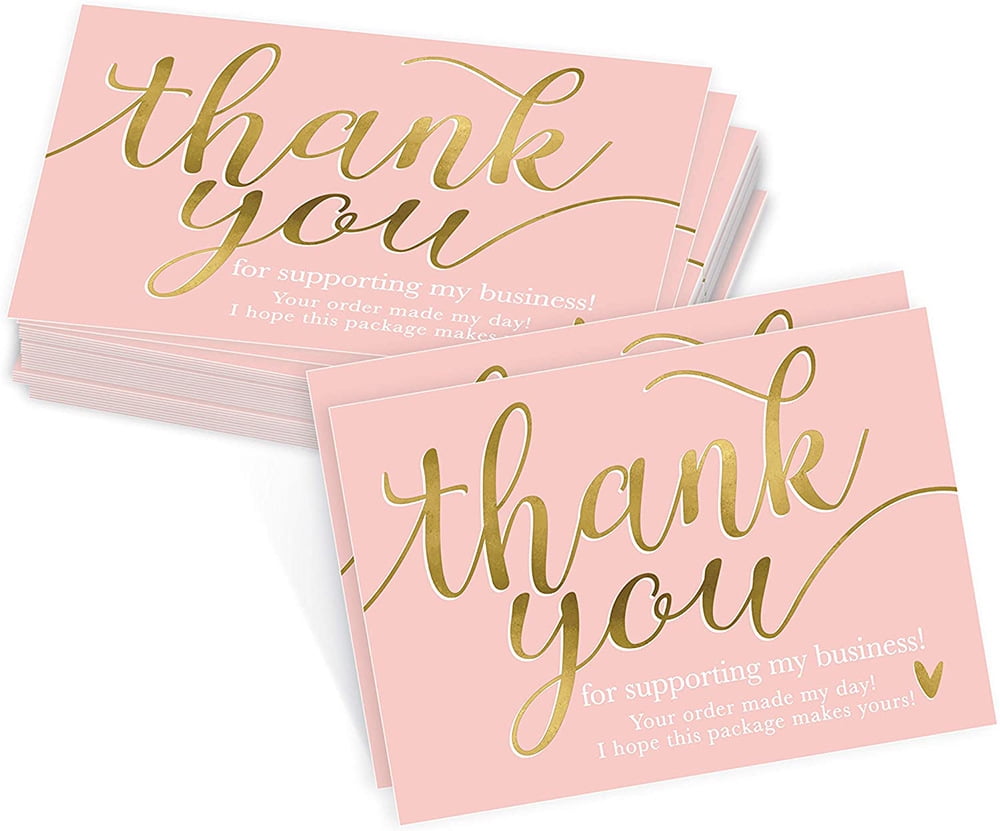 100 Pieces Thank You for Supporting My Small Business Cards 3.5 x 2 Inch Holographic Silver Thank You Cards for Small Business Owners E-commerce Retail Store Handmade Goods Customer Package Inserts 