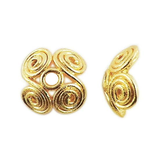 CG-140 18K Gold Overlay Bead Cap