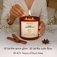 thumbnail image 4 of Majestic Pure Pumpkin Cinnamon Scented Candle with Up to 45+ Hours Burn Time, 2-Wick Soy Wax Blend, Cleaner Consistent Burn, 10 oz Jar Candle with Room-Filling Fragrance, Spiced Chai, 4 of 8