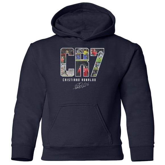 Sudadera con capucha Cup & Branch homenaje a Ronaldo, azul marino, talla L