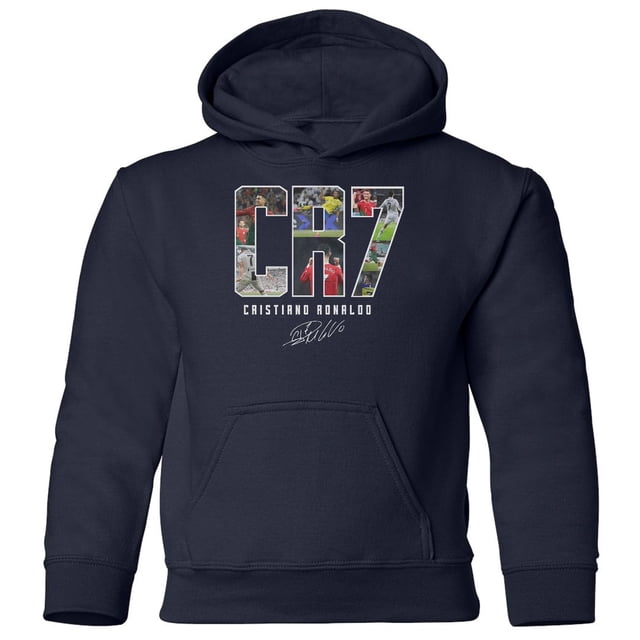 Sudadera con capucha Cup & Branch homenaje a Ronaldo, azul marino, talla L