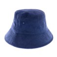 thumbnail image 3 of Corduroy Bucket Hat Lightweight Casual Solid Color Unisex Cotton Fishing Hat, Navy, 3 of 5