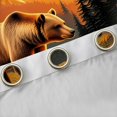 thumbnail image 4 of Manfei Sunset Mountain Kitchen Curtains,Safari Bear Black Out Curtains Pack of 2 (42x63 Each),Golden, 4 of 7