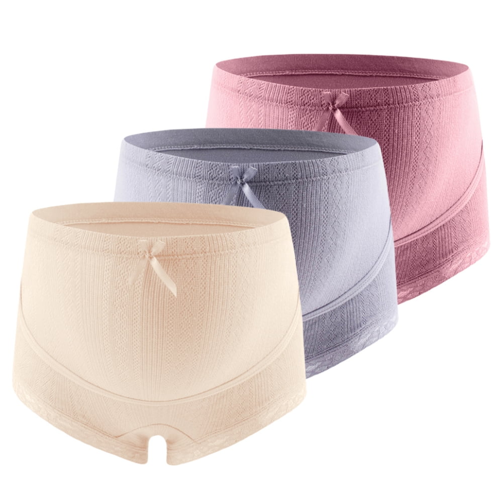 Spdoo 3 Pack Cotton Maternity Underwear High Waist Stretch Pregnancy Briefs  Soft Seamless Breathable Postpartum Panties 