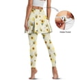 thumbnail image 2 of FUIALDOLG Cute Bee Skirted Leggings for Women Athletic Tennis Skirt Legging with Pocket Flowy Pleated Golf Skirt Golf Outfits,Size 2XL, 2 of 7