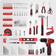 TOPHDY Tool Set with 12V Cordless Drill ,276 piece Tool Set Driver Toolbox Storage Case with Drawer, Professional House Repair Driver Set