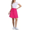 thumbnail image 2 of INSPIRE CHIC Women's Skirts High Waisted A-Line Flared Casual Jean Denim Skirt S Hot Pink, 2 of 6