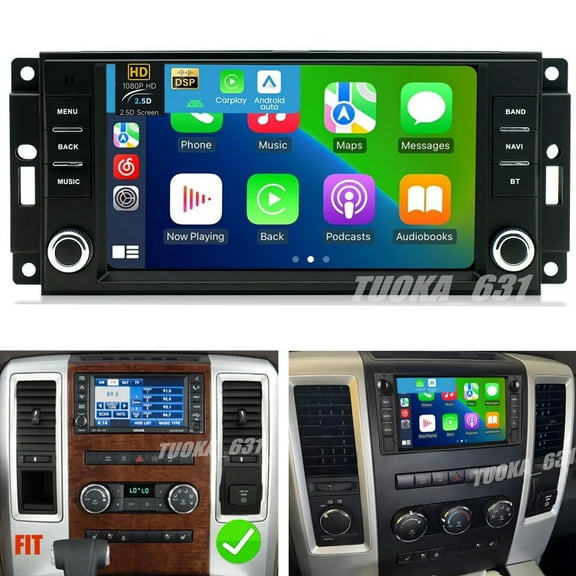 7" Carplay For Dodge RAM 1500 2500 2009-2012 Android 15 Car Radio GPS NAV Stereo