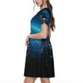 thumbnail image 2 of Balery Planet Earth Vestidos sueltos de manga corta para mujer, vestidos de verano 2025, vestidos casuales de corte A con vuelo., 2 of 6