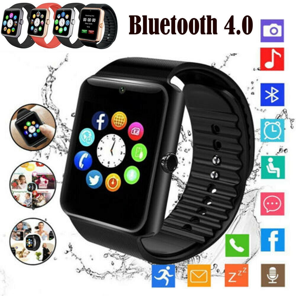 GT08 Smartwatch Smart Watch with SIM Card Slot 2.0MP Camera for iPhone Samsung Android (Black
