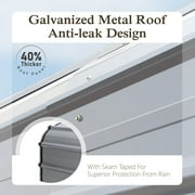 Alpha Joy 12 x 30 Metal Carport Heavy Duty Hardtop Carport Kits Galvanized Steel Roof Multi-Purpose Shelter