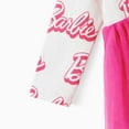 thumbnail image 6 of Barbie Baby Girls Dresses Cotton Letter Print Mesh Tutu Skirt Birthday Gift Sizes 3-24M, 6 of 7
