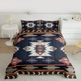 thumbnail image 2 of Homewish Western Boho Aztec Bedding Comforter Set for Men, Rustic Mandala Hippie Twin Comforter Sets, Navy Brown Abstract Reversible Bedding Set, Super Cozy Room Decor, 2 Pieces, 2 of 8