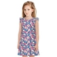 thumbnail image 1 of Vsdgher Crâne pour Filles Chemises de Nuit Manches Courtes à Volants Robe de Nuit Pyjama pour Fête Pyjama-TG, 1 of 6