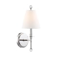 thumbnail image 4 of RIV-382-PN Crystorama Lighting Riverdale 1-Light Wall Sconce in Traditional Style including 2 Stem Styles - 6 Inches Wide by 14.5 Inches High-Polished, 4 of 8