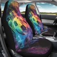 thumbnail image 4 of POLERO Non-Slip Car Seat Covers for Most Cars, Comfort Decorative Car Front Seat Cover Polyester Set of 2, Colorful Soccer, 4 of 13