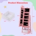 thumbnail image 3 of Gymax Kids Jewelry Cabinet w/ Full-Length Mirror Foldable Drawer Anti-toppling System, 3 of 9