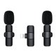thumbnail image 3 of Micrófono de solapa inalámbrico profesional para iPhone iPad, Plug-Play 2.4G Ultra-Low Delay-Built-in Noise Reduction Chip-Lapel Microphone para grabación de video,, 3 of 5