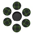thumbnail image 3 of Posavasos de cuero de 6 piezas, posavasos de tartán del clan Macarthur para bebidas, posavasos para tazas, regalo de inauguración de la casa, ideal para la decoración del hogar, 3 of 7