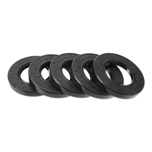 Sello de aceite universal Unique Bargains TC de doble labio con resorte de acero, anillo de sello para eje rotativo 50x90x12mm, caucho nitrilo negro de alta presión, 5 piezas