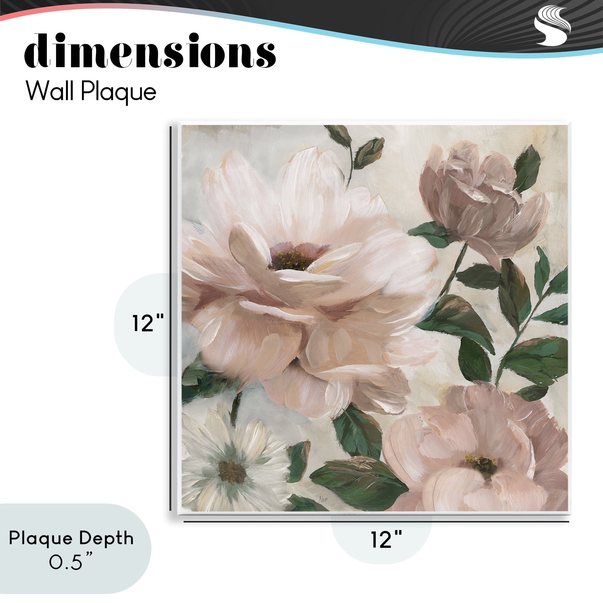 Stupell Industries Budding Blush Peonies & Leaves Wall Plaque Art, design by Nan