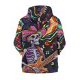 thumbnail image 3 of Psesaysky Zip Up Hoodies Teen Boys Mexican Skeleton Guitarist Print Fleece Full-Zip Sweatshirts Jacket Casual Winter Fall Hoodie with Pocket 6-7 Years, 3 of 7