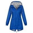 thumbnail image 4 of Ynynloco Women Waterproof Outdoor Hiking Raincoat Machine Washable Lined Rain Jacket Lightweight Hooded Jackets Trench Coats S-XXL, 4 of 8