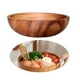 thumbnail image 5 of 1 cuenco redondo de madera de acacia para servir pasta, arroz y sopa. Vajilla. Los 26x7.5cm, 5 of 8