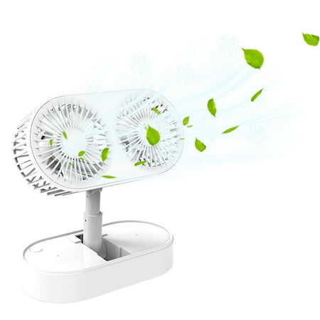 

GiliGiliso Clearance Desktop Telescopic Folding Small Fan Student Desktop Big Wind Silent USB Charging Portable Gift Fan