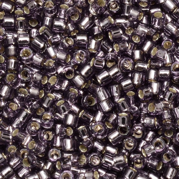 Miyuki Delica Seed Beads, 11/0 Size, 7.2 Gram Tube, #1205 Silver Lined Light Amethyst