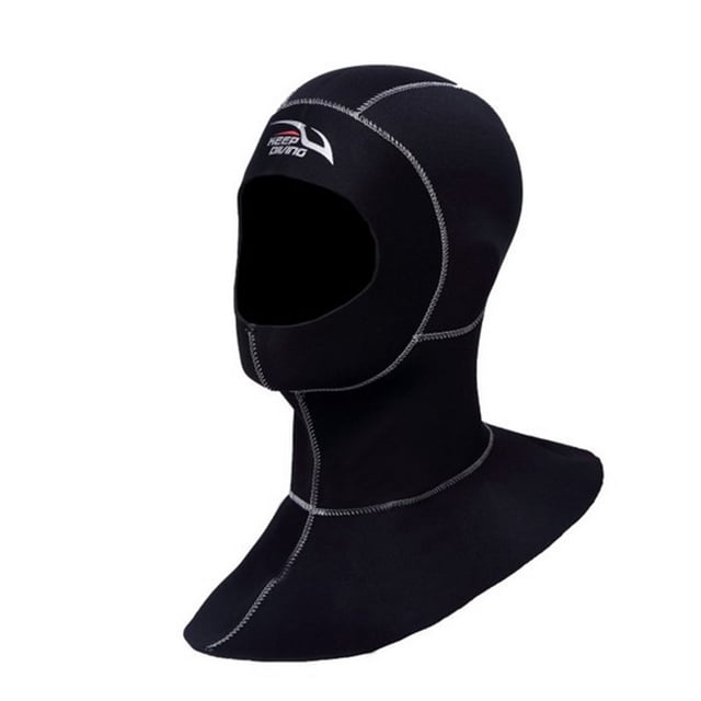 Soidarity Keep Diving DH-321 3mm Neopreno Dive Cap Hood Hombres Mujeres Head Cover Natación Sombrero Deportes acuáticos Accesorios Silver Line M Type2 NO2 Soidarity OD002585-12B