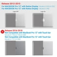 thumbnail image 3 of IBENZER Compatible with MacBook Pro 13 Inch Case2015-2012 A1502 A1425, Hard Shell Case with Keyboard Cover & Screen Protector for Old Version Mac Pro Retina 13, Ultra Gray, W-R13-UAGY+2, 3 of 9