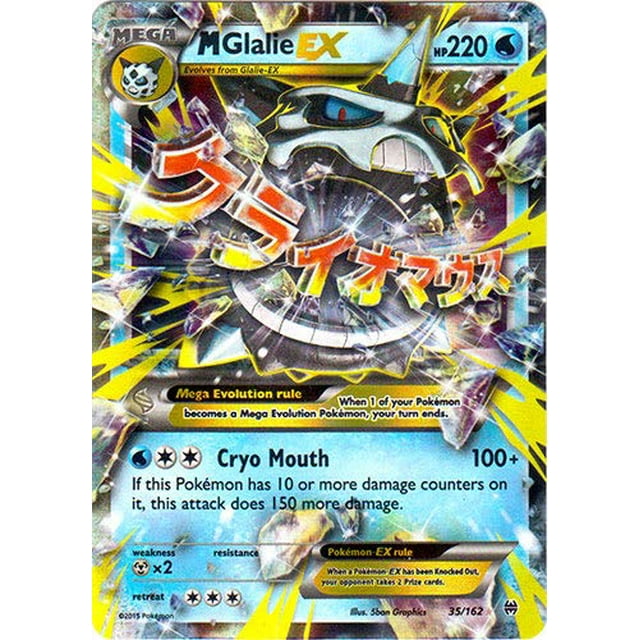 Carta coleccionable Pokémon Mega-Glalie-EX Water Type 35/162
