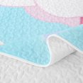 thumbnail image 5 of Manfei Kawaii Rainbow Unicorn Twin Quilt Set,Magical Animals Twin Coverlet Set,Blue Pink Multicolor,2 Pieces, 5 of 7