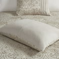 thumbnail image 4 of Madison Park Emilia King 12 Piece Jacquard Comforter Set with Bed Sheets in Khaki, 4 of 6