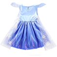 thumbnail image 2 of Toddler Baby Girls Elsa Costume Dress Snow Princess Fancy Party Dresses 12M-5T, 2 of 5