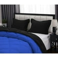 thumbnail image 5 of DNG Creations 3 Piece Reversible Diamond Pattern Comforter Solid - 100% Egyptian Cotton, 800 TC ( Oversized Queen - Size ) All-Season 550 GSM ( Royal-Blue/Black Colour ), 5 of 7