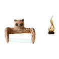thumbnail image 1 of Soporte de papel higiénico,Escultura de pared de búho con porta rollo de papel higiénico,Escultura abstracta de fuego,Estatua de arte abstracto,adorno decorativo para el hogar,Escultura de, 1 of 8