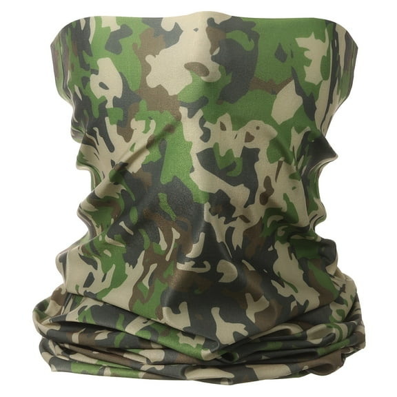 Uxcell Summer Neck Gaiter Sun Protection Face Mask for Fishing, Camo Army Green