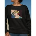 thumbnail image 2 of Pop Art Couple In Love Sweatshirt Women -Image by Shutterstock, Female Medium, 2 of 4