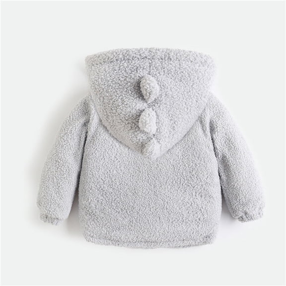 Vedolay Girl Tops Girl's Thicken Down Jacket Winter Warm Button Down Long Sleeve Coat,Gray 2-3 Years